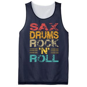 Sax Drums Rock N Roll Mesh Reversible Basketball Jersey Tank