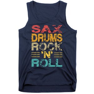 Sax Drums Rock N Roll Tank Top