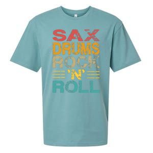 Sax Drums Rock N Roll Sueded Cloud Jersey T-Shirt