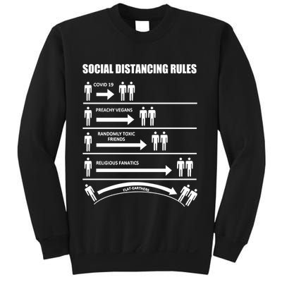 Social Distancing Rules Covid 19 Preachy Vegans Randomly Toxic Friends Religious Sweatshirt
