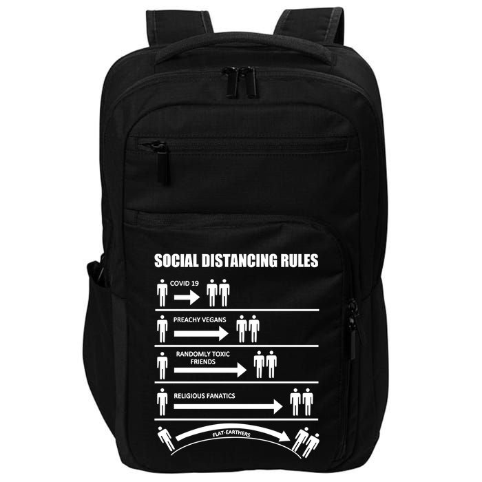 Social Distancing Rules Covid 19 Preachy Vegans Randomly Toxic Friends Religious Impact Tech Backpack