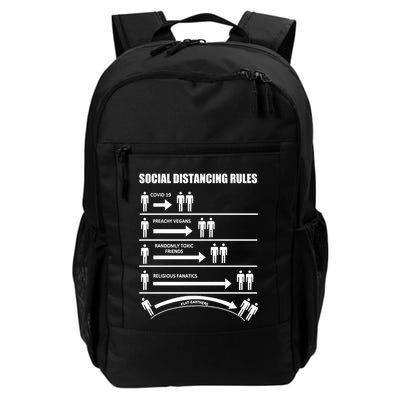 Social Distancing Rules Covid 19 Preachy Vegans Randomly Toxic Friends Religious Backpack