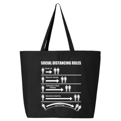 Social Distancing Rules Covid 19 Preachy Vegans Randomly Toxic Friends Religious 25L Jumbo Tote