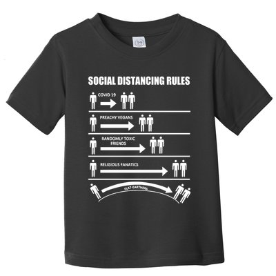 Social Distancing Rules Covid 19 Preachy Vegans Randomly Toxic Friends Religious Toddler T-Shirt
