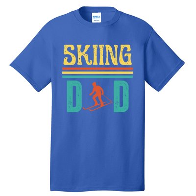 Skiing Dad Retro Vintage Ski Fathers Day Funny Skiing Meaningful Gift Tall T-Shirt