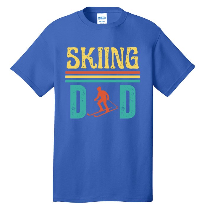 Skiing Dad Retro Vintage Ski Fathers Day Funny Skiing Meaningful Gift Tall T-Shirt