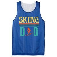 Skiing Dad Retro Vintage Ski Fathers Day Funny Skiing Meaningful Gift Mesh Reversible Basketball Jersey Tank