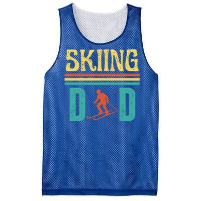 Skiing Dad Retro Vintage Ski Fathers Day Funny Skiing Meaningful Gift Mesh Reversible Basketball Jersey Tank