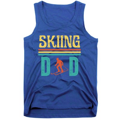 Skiing Dad Retro Vintage Ski Fathers Day Funny Skiing Meaningful Gift Tank Top