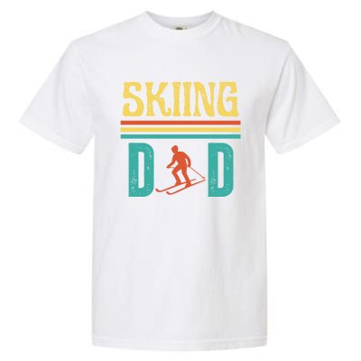 Skiing Dad Retro Vintage Ski Fathers Day Funny Skiing Meaningful Gift Garment-Dyed Heavyweight T-Shirt