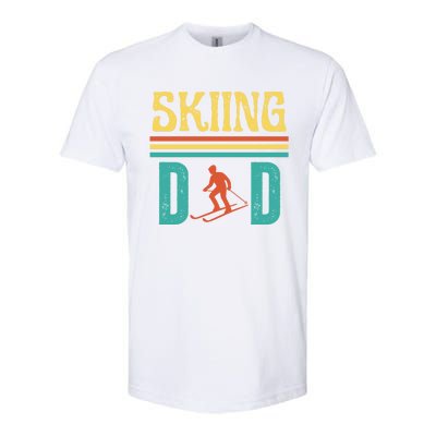 Skiing Dad Retro Vintage Ski Fathers Day Funny Skiing Meaningful Gift Softstyle CVC T-Shirt