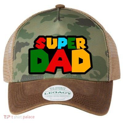 Super Dad Retro Gift Legacy Tie Dye Trucker Hat