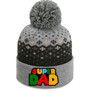 Super Dad Retro Gift The Baniff Cuffed Pom Beanie