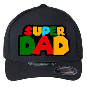 Super Dad Retro Gift Flexfit Unipanel Trucker Cap