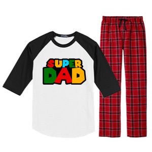 Super Dad Retro Gift Raglan Sleeve Pajama Set