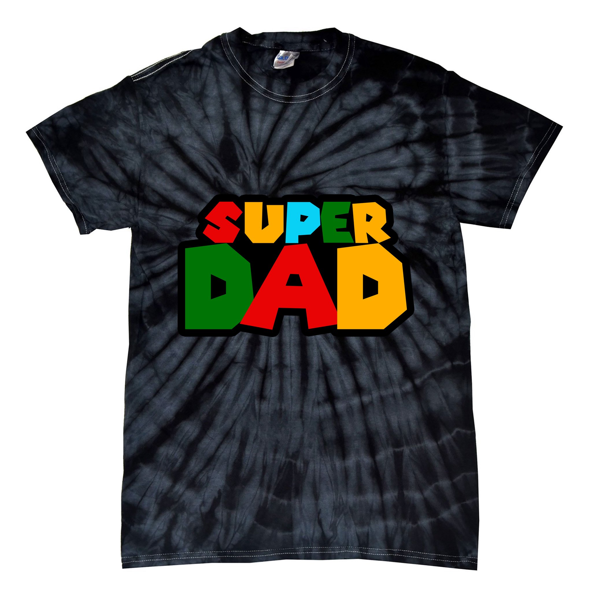 Super Dad Retro Gift Tie-Dye T-Shirt