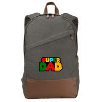 Super Dad Retro Gift Cotton Canvas Backpack