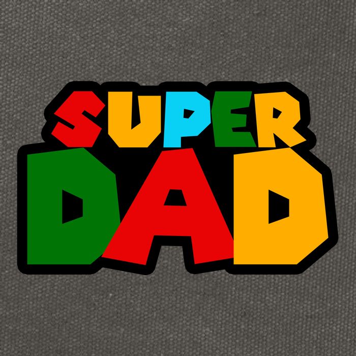 Super Dad Retro Gift Cotton Canvas Backpack