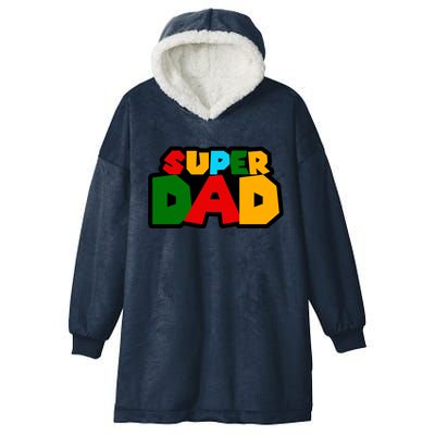 Super Dad Retro Gift Hooded Wearable Blanket