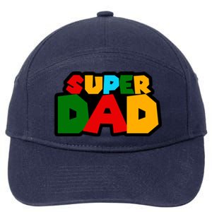 Super Dad Retro Gift 7-Panel Snapback Hat