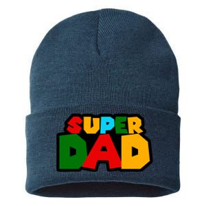 Super Dad Retro Gift Sustainable Knit Beanie