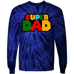 Super Dad Retro Gift Tie-Dye Long Sleeve Shirt