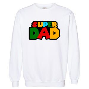 Super Dad Retro Gift Garment-Dyed Sweatshirt