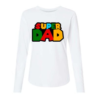 Super Dad Retro Gift Womens Cotton Relaxed Long Sleeve T-Shirt