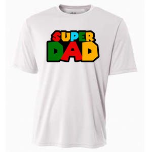 Super Dad Retro Gift Cooling Performance Crew T-Shirt