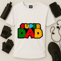 Super Dad Retro Gift Cooling Performance Crew T-Shirt