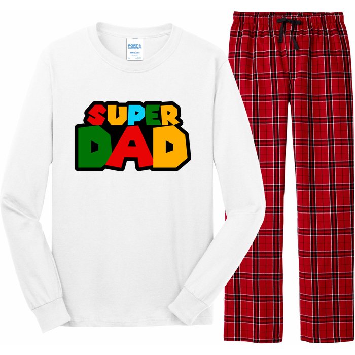 Super Dad Retro Gift Long Sleeve Pajama Set