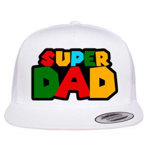 Super Dad Retro Gift Flat Bill Trucker Hat