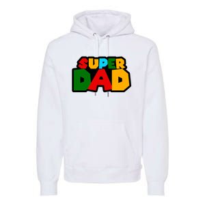 Super Dad Retro Gift Premium Hoodie