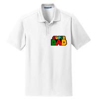 Super Dad Retro Gift Dry Zone Grid Polo