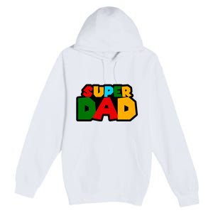 Super Dad Retro Gift Premium Pullover Hoodie