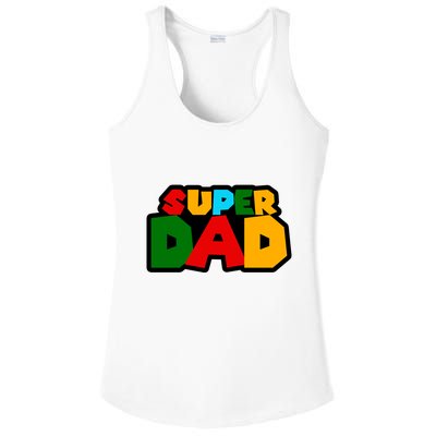 Super Dad Retro Gift Ladies PosiCharge Competitor Racerback Tank