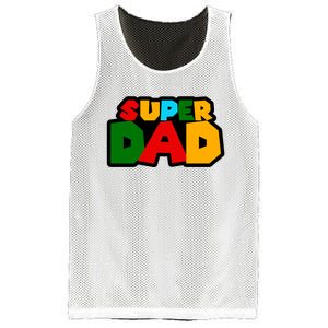 Super Dad Retro Gift Mesh Reversible Basketball Jersey Tank