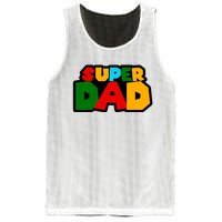 Super Dad Retro Gift Mesh Reversible Basketball Jersey Tank