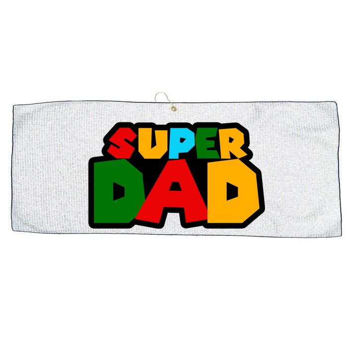 Super Dad Retro Gift Large Microfiber Waffle Golf Towel