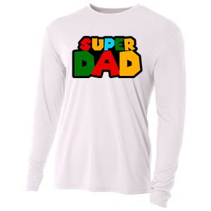 Super Dad Retro Gift Cooling Performance Long Sleeve Crew