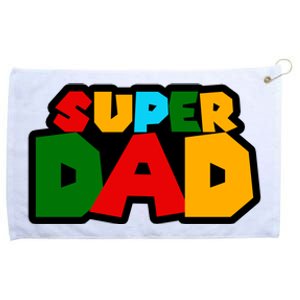 Super Dad Retro Gift Grommeted Golf Towel