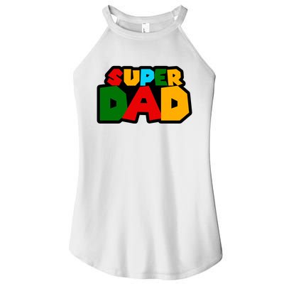 Super Dad Retro Gift Women’s Perfect Tri Rocker Tank