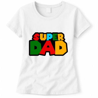 Super Dad Retro Gift Womens T-Shirt