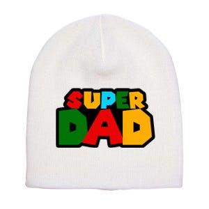 Super Dad Retro Gift Short Acrylic Beanie