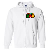 Super Dad Retro Gift Full Zip Hoodie