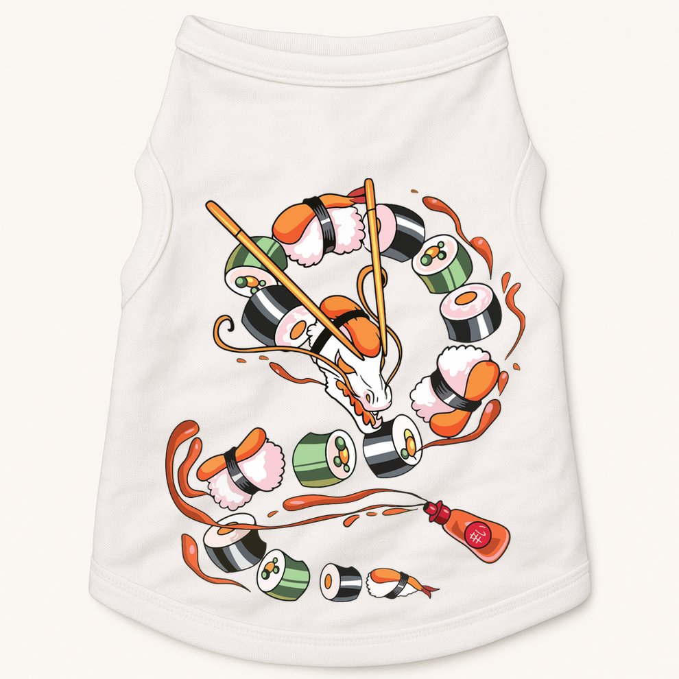 Sushi Dragon Roll Japanese Food Kawaii Dragon Anime Sushi Doggie Tank