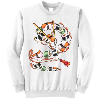 Sushi Dragon Roll Japanese Food Kawaii Dragon Anime Sushi Sweatshirt