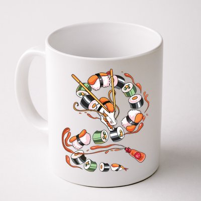 Sushi Dragon Roll Japanese Food Kawaii Dragon Anime Sushi Mug