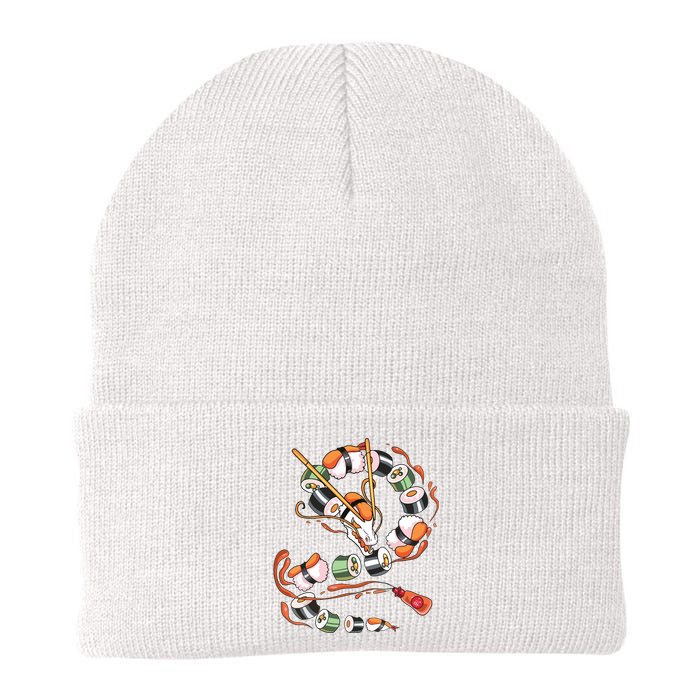 Sushi Dragon Roll Japanese Food Kawaii Dragon Anime Sushi Knit Cap Winter Beanie