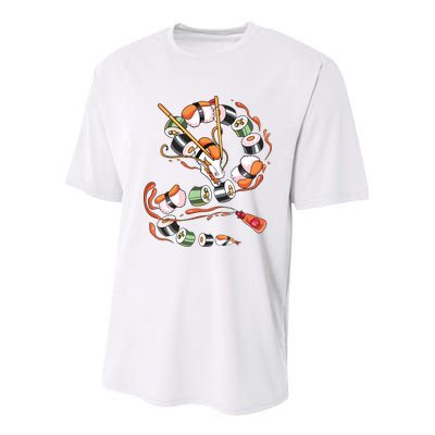 Sushi Dragon Roll Japanese Food Kawaii Dragon Anime Sushi Youth Performance Sprint T-Shirt